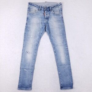 DSQUARED2 Distressed Slim Fit Jeans 44 Blue